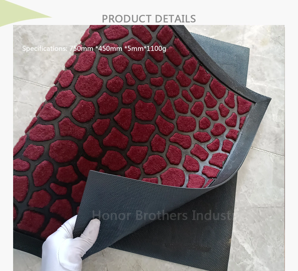 Washable Non-Slip Indoor Decorative Rubber Backed Entrance Welcome Matting Carpet Door Mat