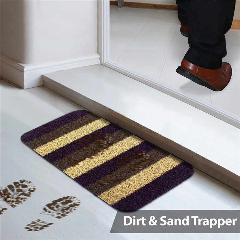 Indoor Super Absorbs Mud Doormat PVC Backing Anti Slip Door Mat PVC Grass Mat