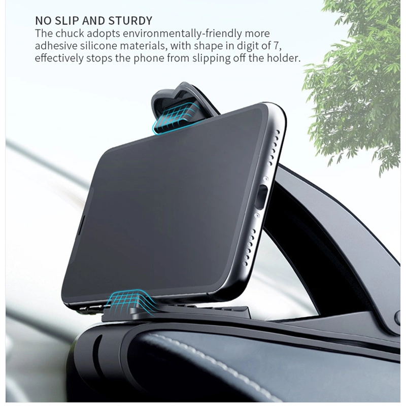 Universal Car Dashboard Cell Phone Holder Clamp Non-Slip Durable Alligator Tooth Design Wbb12957