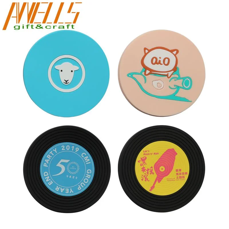 Funny Rubber Coasters for Drinks Printing Custom Logo Cup Mat for Wine Tea Coffee Living Room Kitchen Cute Gifts for Car Dashboard Decorations