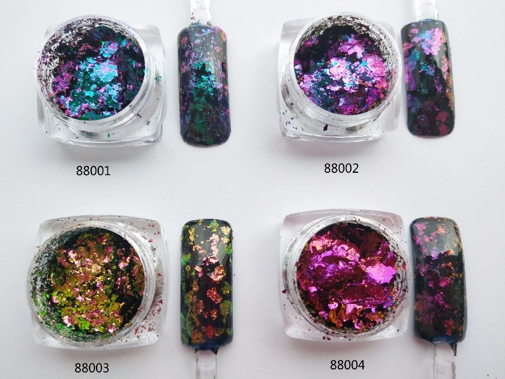 Galaxy Acrylic Foil Nails Decoration Super Gorgeous Chameleon Flakes