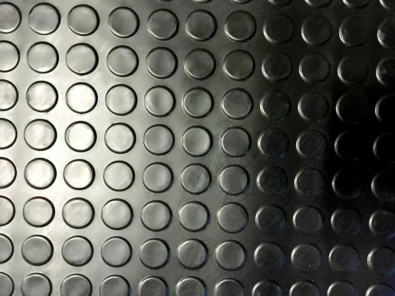 Electrical Industrial 3-10mm Thickness Coin Pattern Rubber Mat with Penny Design Garage Rubber Sheet