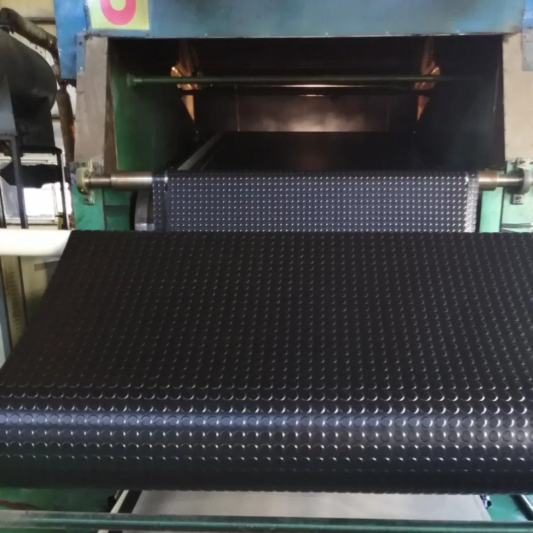 Factory Manufacture 3-6mm Anti Slip Durable Round Stud Black Coin Rubber Mat for Workshop Garage Flooring Mat
