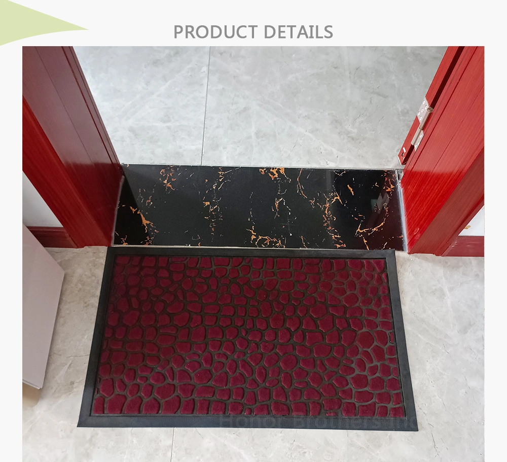 Washable Non-Slip Indoor Decorative Rubber Backed Entrance Welcome Matting Carpet Door Mat