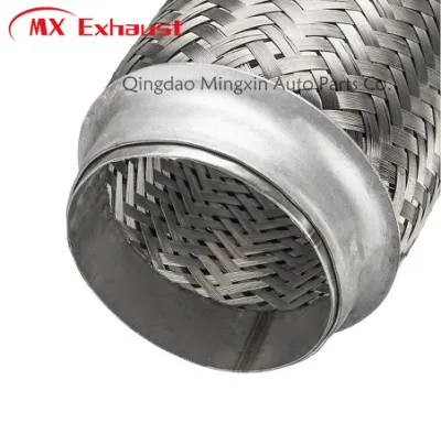 Exhaust Flex Muffler Corrugation Flexible Joint Repair Pipe Tube Flex 2.5" X 6" with Interlock