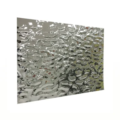 8K Golden Decor 3D Wall Panel Water Ripple with Stamp Mirror Finish 201 304 430 Decorative Stainless Steel Sheet