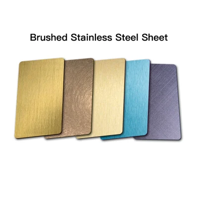 304 316 Stainless Steel Hairline Finish Champagne Gold Color Coating Metal Sheet for Skirting Line