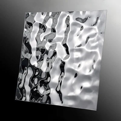 304 316 Miror Polished Water Wave Stainless Steel Sheet for Ceiling Decoration