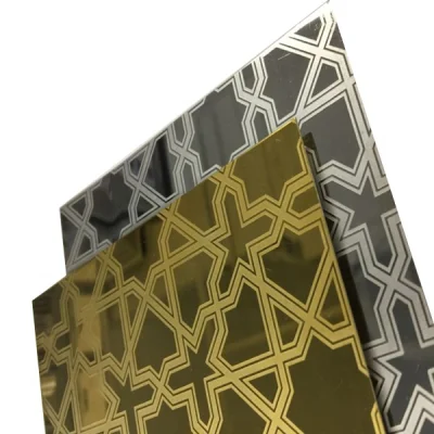 304 Decorative Design Mirror Etching Color Stainless Steel Sheet Metal Sheets Materials for Construction
