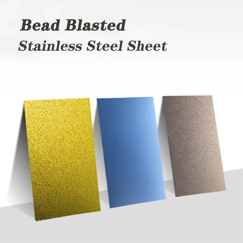 Manufacturer 201 304 PVD Gold Color Coating Sandblasted Stainless Steel Sheet for Decorative Wall Panel