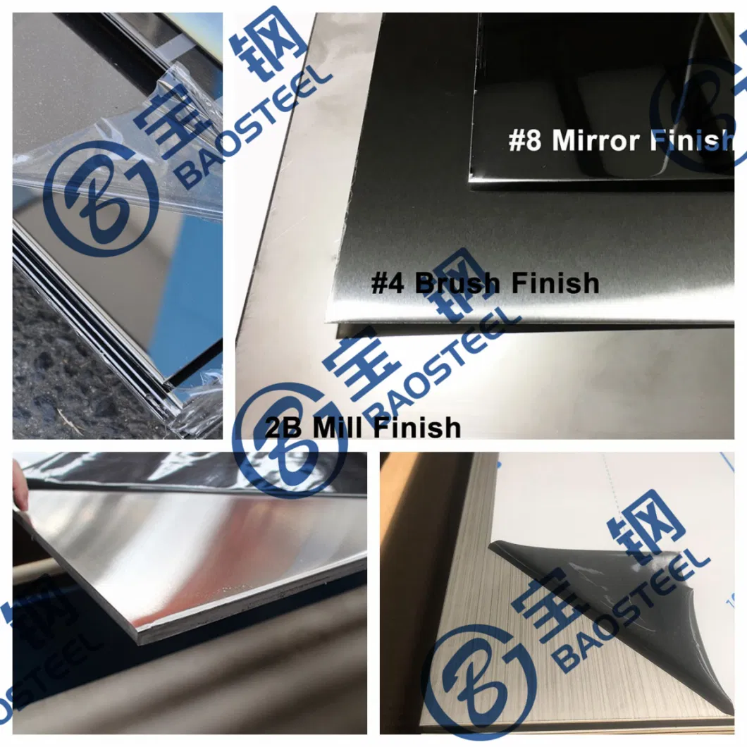 China Factory Hot Rolled ASTM 201 202 430 310S 316 321 304 2b/Ba/No. 4/8K/ Mirror/Embossed//Checkered/Anti Print Finger/Perforated Stainless Steel Plate