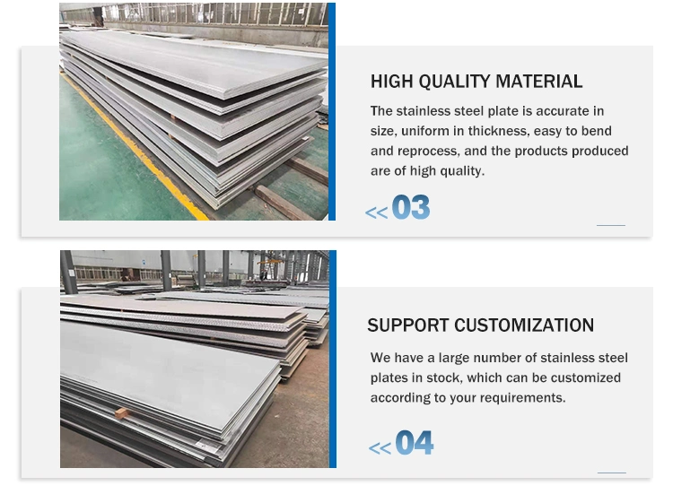 Hot Cold Rolled 201 304 304L 316 316L 309S 310S 904L 2205 2507 409 410 430 2b No. 1 Ba No. 4 8K Stainless Steel Sheet Plate