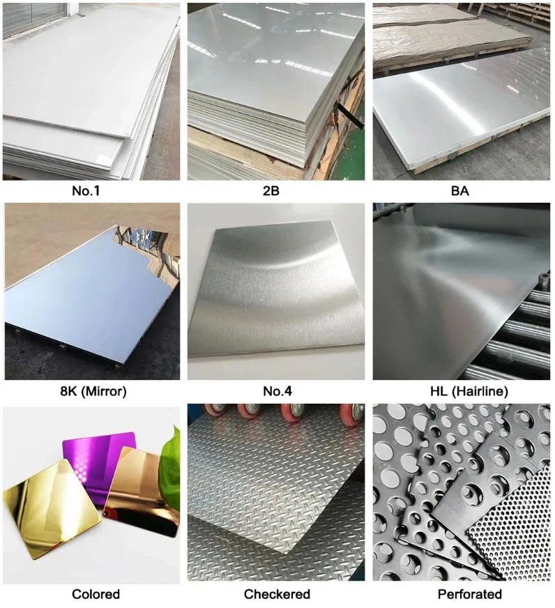 High Quality Ba/2b/No. 1/No. 4/8K/Hl Surface Cold/Hot Rolld 430 410s 409L 201 202 304 304L 316 316L Grade Stainless Steel Plate/Sheet