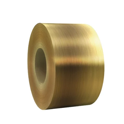  Chapa decorativa no. 4 Champagne cepillado Oro Hairline vibración acabado mate Acero inoxidable bobina