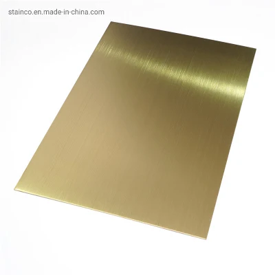  PVD Espejo de oro de hoja de acero inoxidable 201 304 material decorativo para revestimiento de pared