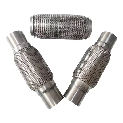  Tubo flexible de escape de acero inoxidable Conexión suave con catalizador trenzado Convertidor sistema de escape colector de escape colector de escape Accesorios para coches