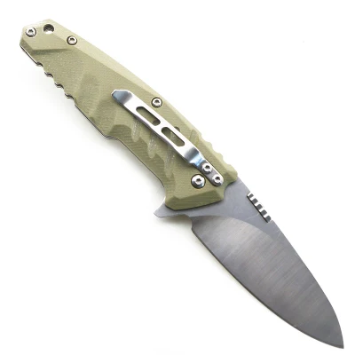  6.25&quot;Cerrado G10 Manejar el lijado+Espejo terminado de muelle de hoja de cuchillo auxiliar