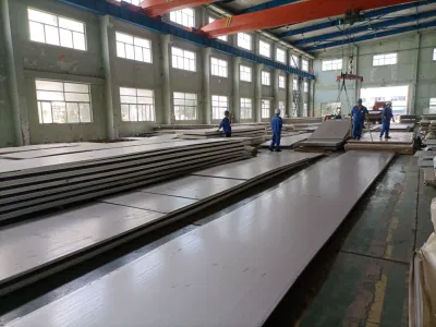ASTM Hot SUS304 placas de acero inoxidable 2b espejo 4K no 4 acabado 201 SS316L 321 Revestimiento PVC laminado en frío 0,2-3mm 310S S32507 3-300mm grueso En1,4162 placa Inox