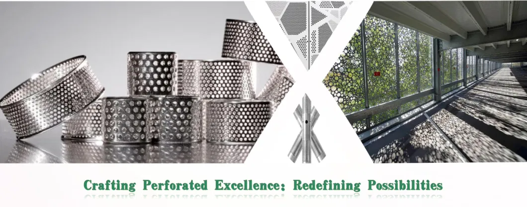 PVC Coated Perforated Metal Sheet China Suppliers Roll up Perforated Plate Aluminum Copper Plate Material 1.5mm Perforated Stainless Steel Metal Sheet