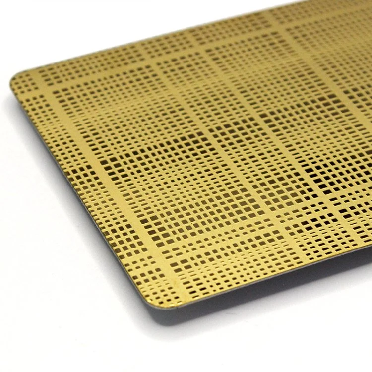 Gold Color 304 Etched Design Stainless Steel Sheet Factory Price