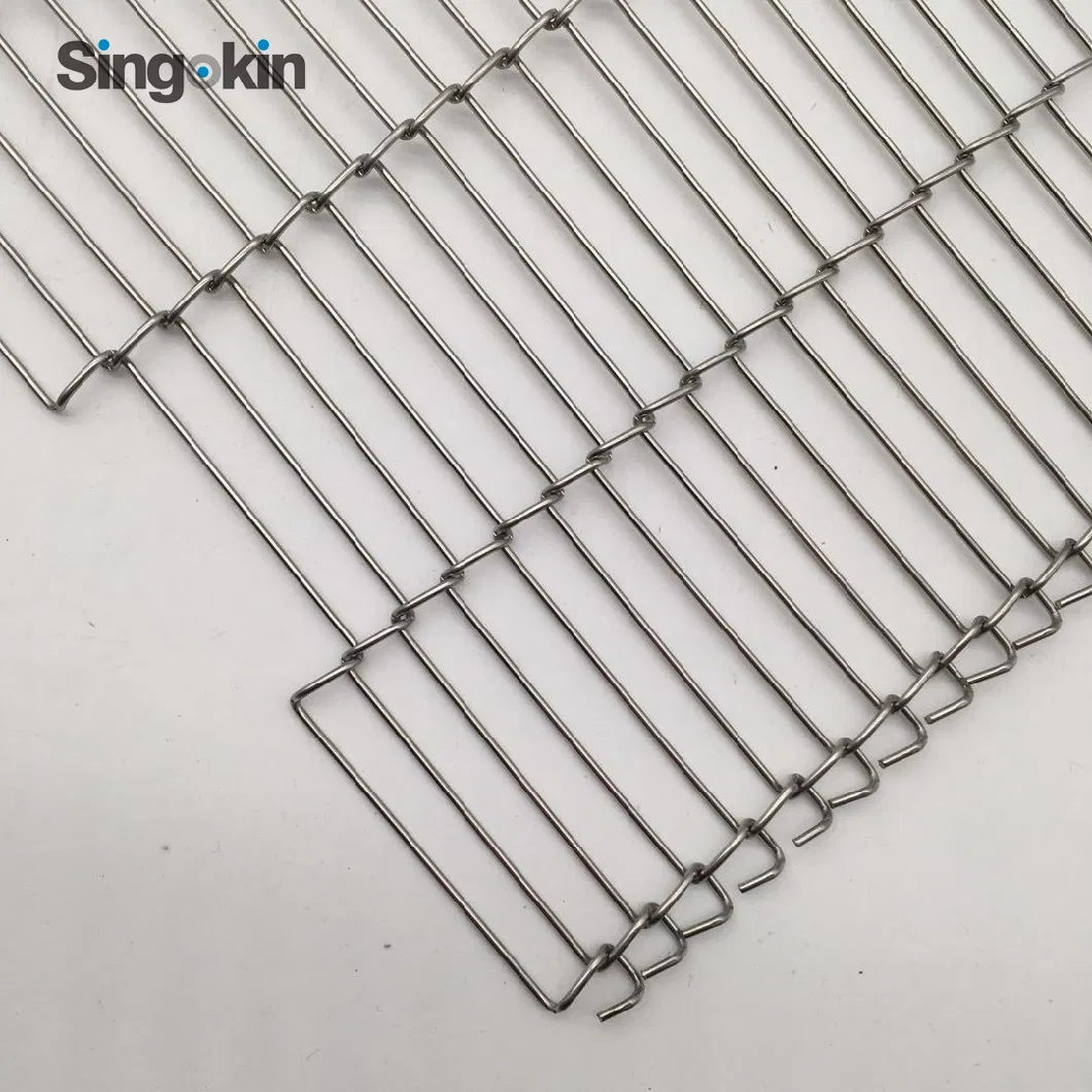 Light Weight Food Grade Stainless Steel Wire Mesh Ladder Flat Flex Conveyor Belt