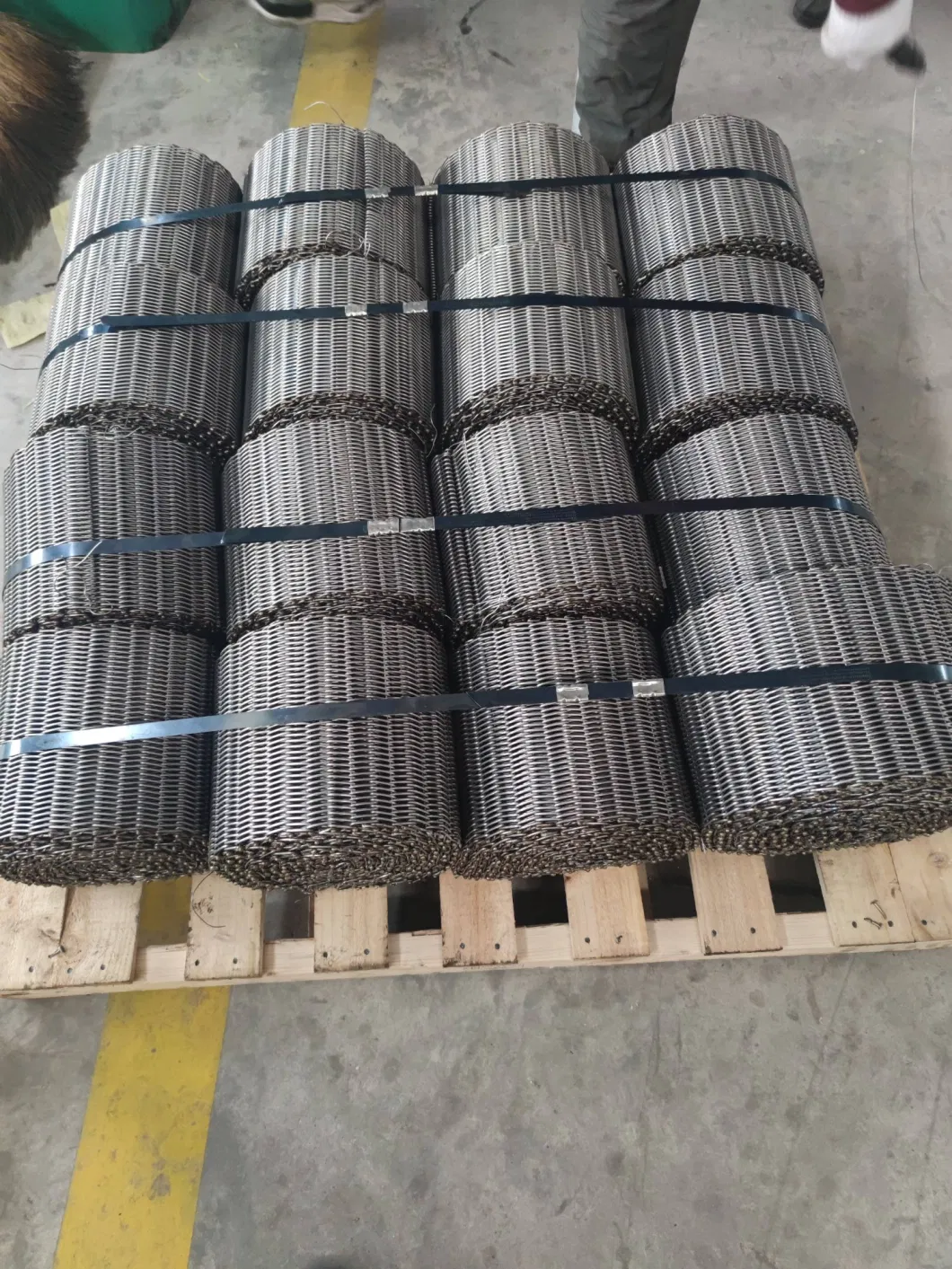 Heat Resistant Metal Stainless Steel Double Spiral Wire Oven Transport Band Woven Mesh Conveyor Belt for Annealing