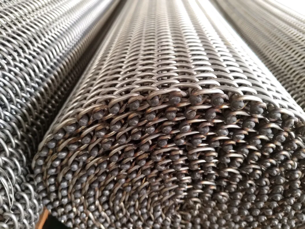 Heat Resistant Metal Stainless Steel Double Spiral Wire Oven Transport Band Woven Mesh Conveyor Belt for Annealing