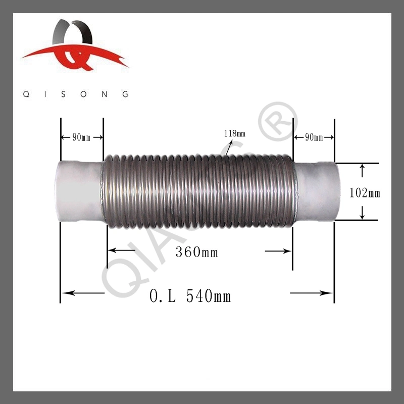 [Qisong] Customized 4 Layers Spiral Exhaust Flexible Pipe for Heavy Truck