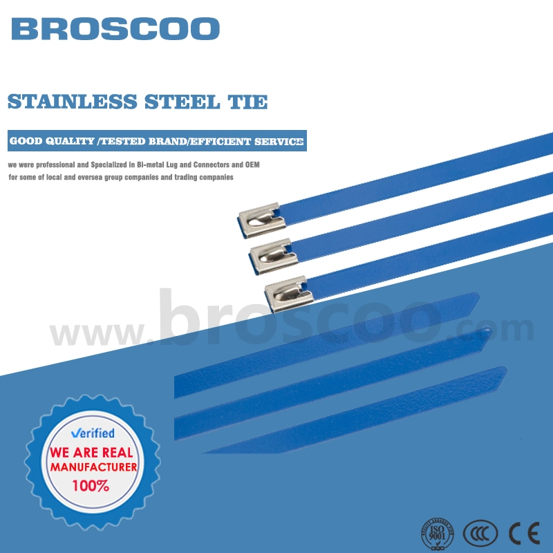 Ball Type PVC Cable Marker Self Locking Nylon Cable Tie SS304/316 PVC Coated Stainless Steel