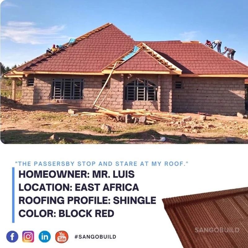 Ghana Namibia Kenya 26 Gauge Metal Roof Tiles Factory Price UV Heat Resistance Stainless Construction Material Colorful Plate Stone Coated Steel Roofing Sheets