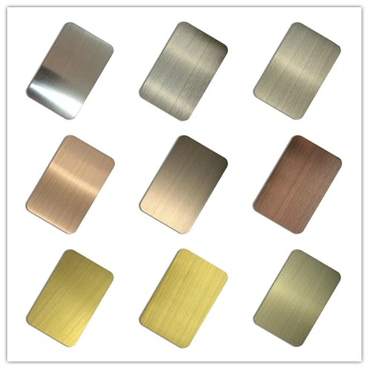 201 304 430 Rose Gold / Blue / Golden Hairline Hl Stainless Steel Decorative Sheet for Wall Cladding Price