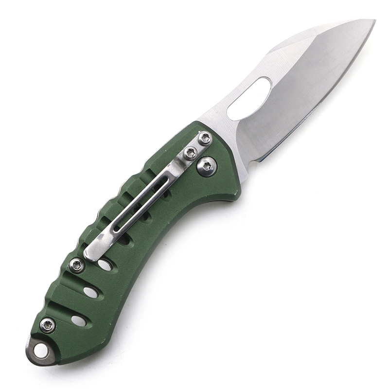 4.64&quot;Closed Titanium Alloy Handle Sanding+Mirror Finished Blade Spring Assistant Knife.