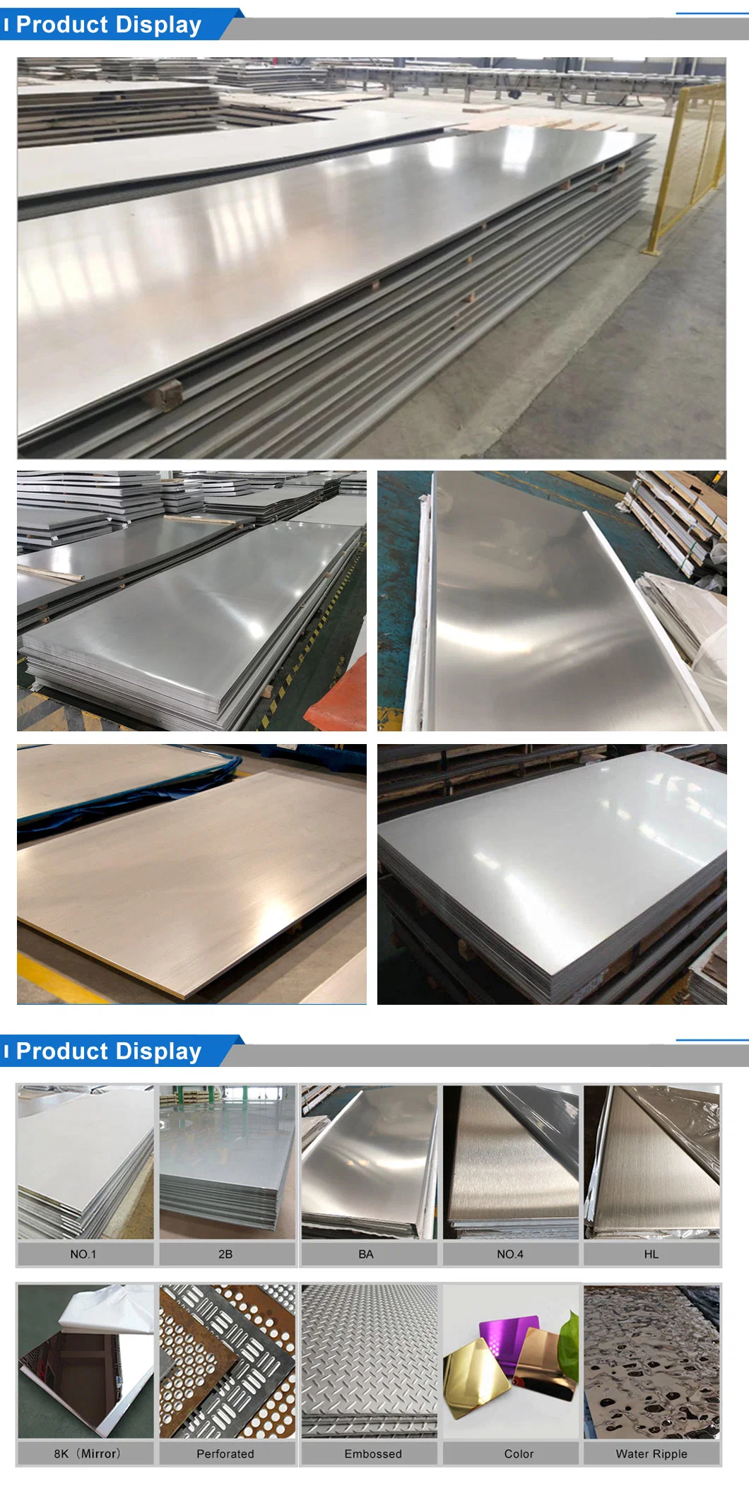 Custom Manufacture Building Material 201 202 304 304L 316 316L 430 2205 2507 0.3mm Thick Cold Rolled 2b Ba Mirror 8K Hl Finish Inox Stainless Steel Sheet Plate