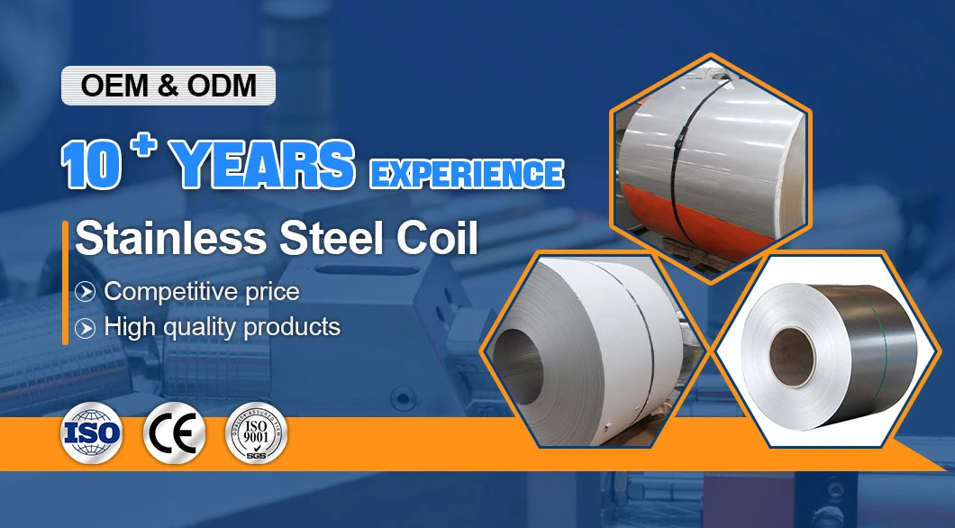 Factory Price 201 202 304 316 430 2b Finish Cold Rolled Stainless Steel Strip Coil for Construction Material