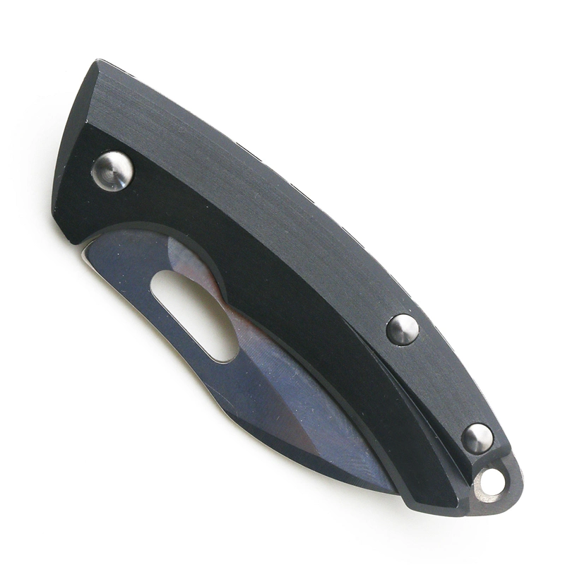 4.64&quot;Closed Aluminium+Wood Handle Mirror Finished Blade Spring Assistant Knife