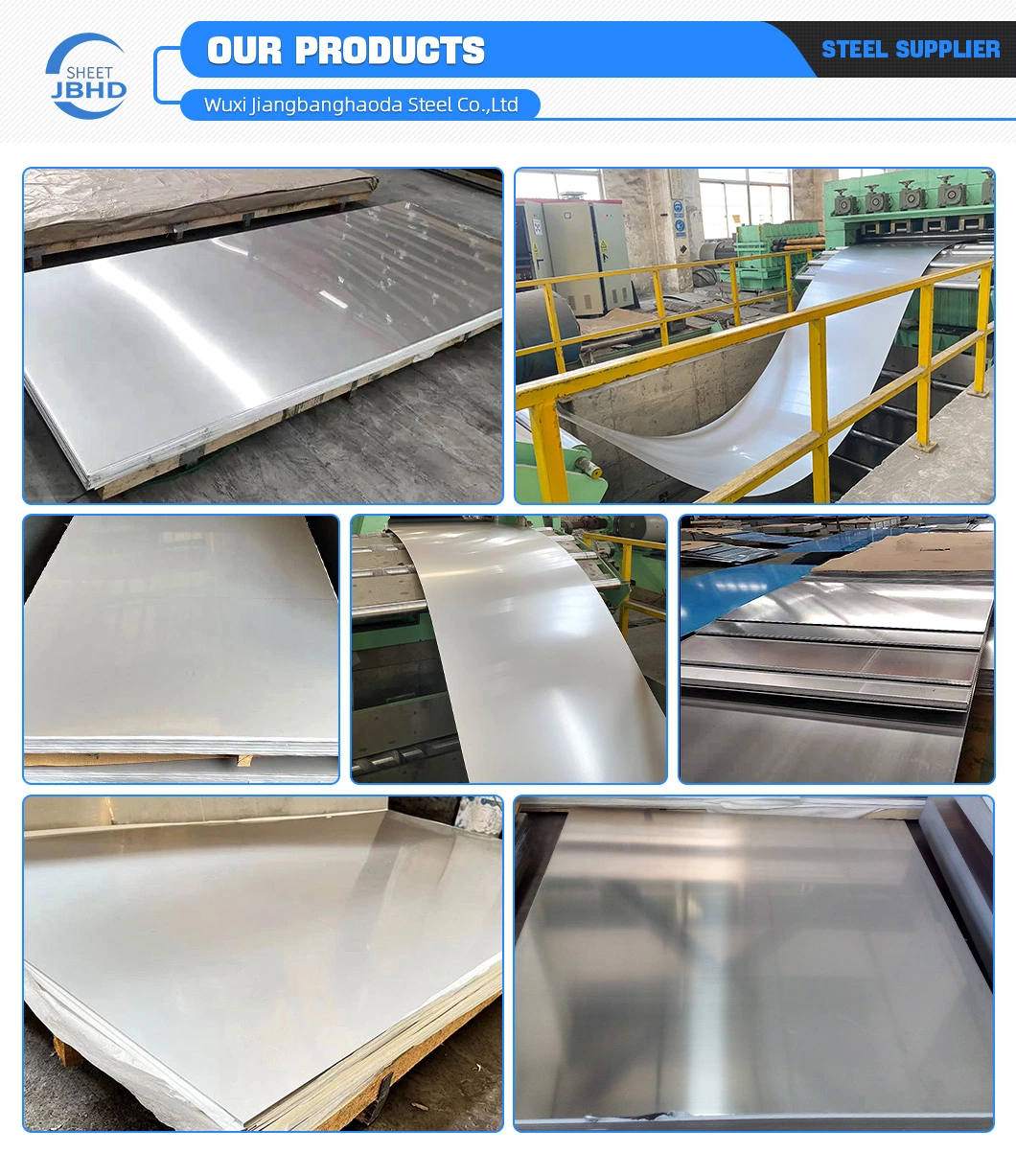 430 420 201 304 316 4ftx8FT Cold Rolled/Hot Rolled/No. 1/No. 2b/No. Ba/ Hl Stainless Steel Plate/Sheet