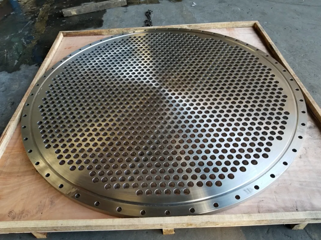 Customized Floating Head Clad Inconel 625 Baffles Pressure Vessel Duplex Stainless Steel Tubesheet Flanges Forged Tube Sheet Flange