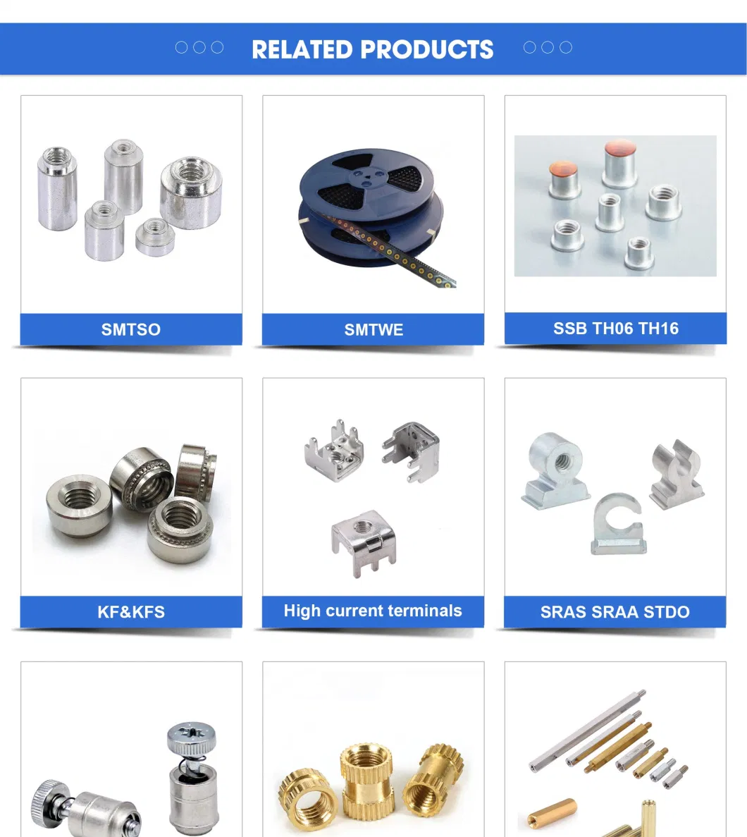 Smtso-M2.5-10et, SMD Nut, Weld Nut, Reelfast/Surface Mount Fasteners/SMT Standoff/SMT Nut, Brass Reel