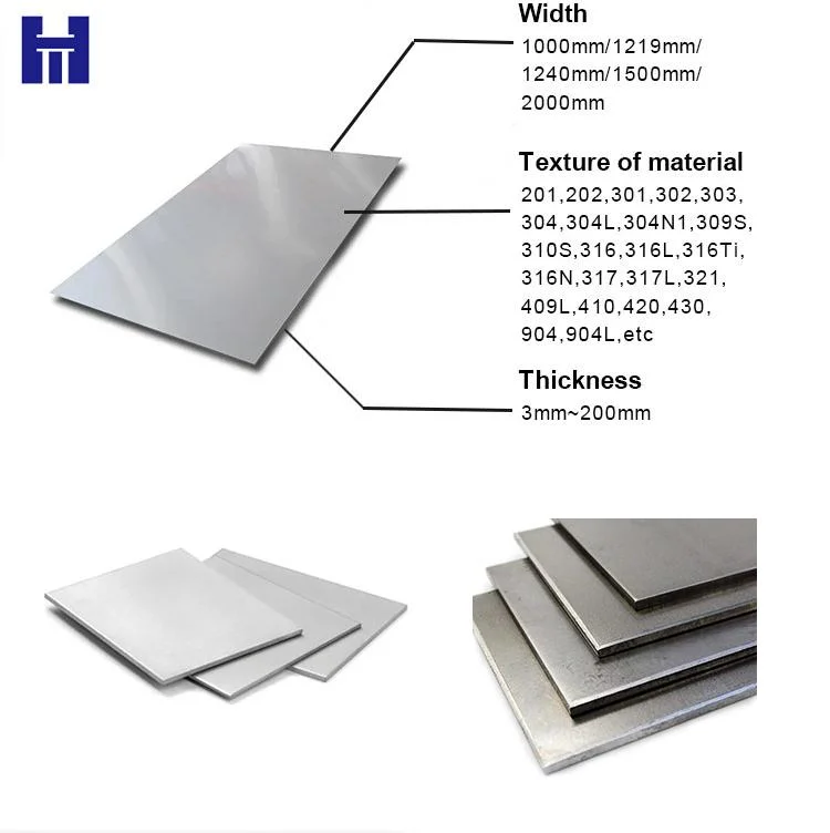 2023 Sales No. 1 Factory Wholesale 304 201 316L AISI Ss Plates 4-25mm Hot Rolled 300 Series Stainless Steel Sheets