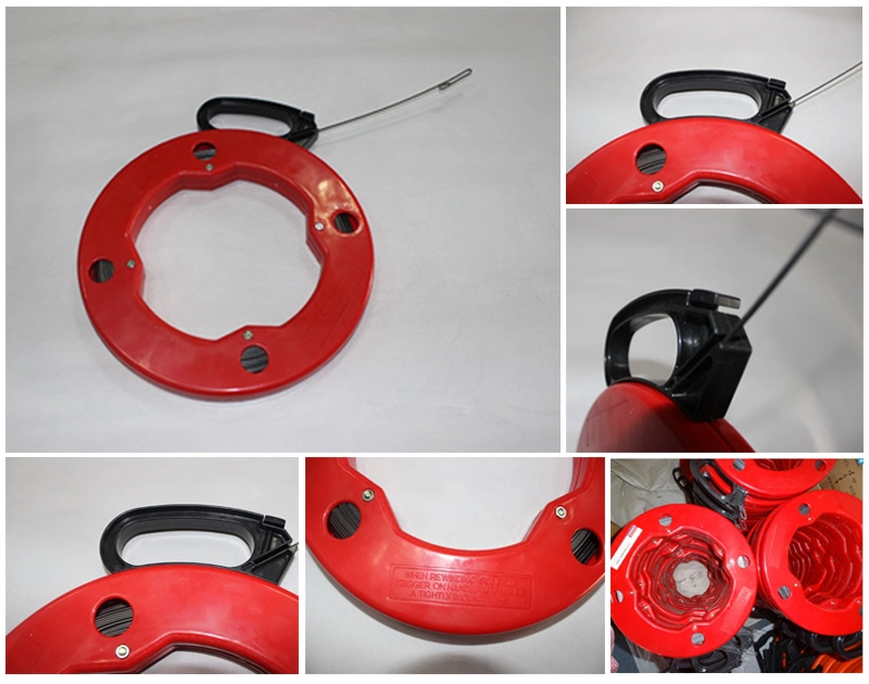 30m Pipe Threading Cable Puller Steel Fish Tape Reel