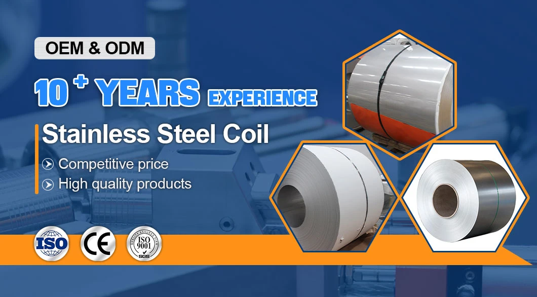 ASTM/JIS 201 202 304 316 430 2b Ba Hot/Cold Rolled 0.3-3mm Tisco Ss Iron Stainless Steel Coil for Building Material