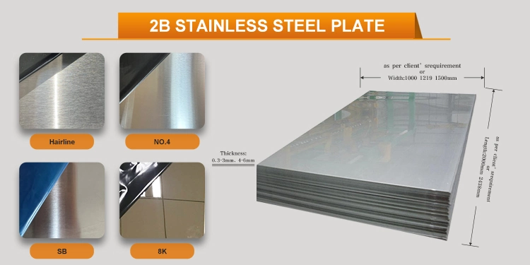 Stainless Steel 304 304L 316 316L 2b Ba Hl No. 4 Stainless Steel Sheet