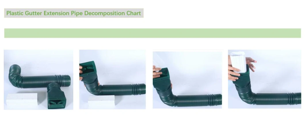 Flexible and Extension Drain Plastic Hose 100mmx6&prime; with 2&quot;X3 and 3&quot;X4&quot; Adapter