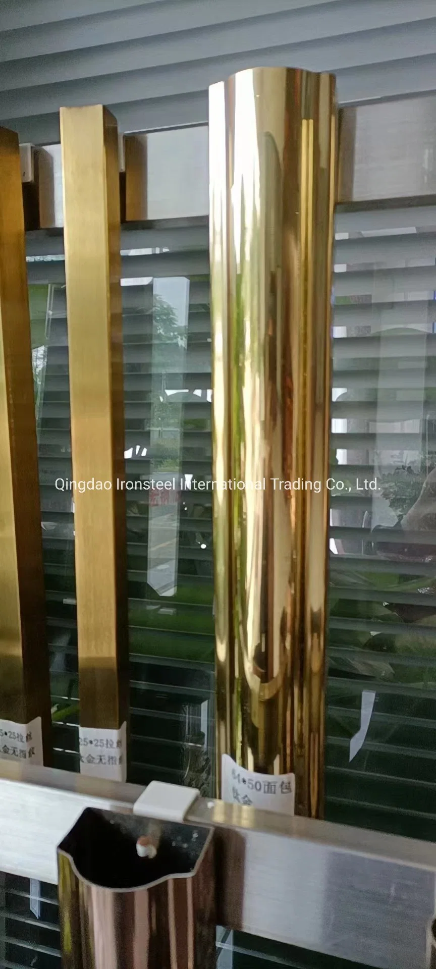304L 316L Welded Stainless Steel Pipe Golden Plated Stainless Steel Ornamental Pipe Mirror Polishing Golden Color Stainless Steel Decorative Tube