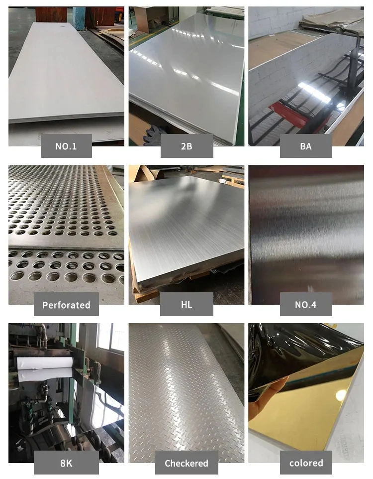 0.1mm~50mm AISI ASTM 201/202/301/304/304L/310/310S/316/316L/321/409 Surface 8K/2b/Hairline/Mirror Stainless Steel Sheet for Building Material