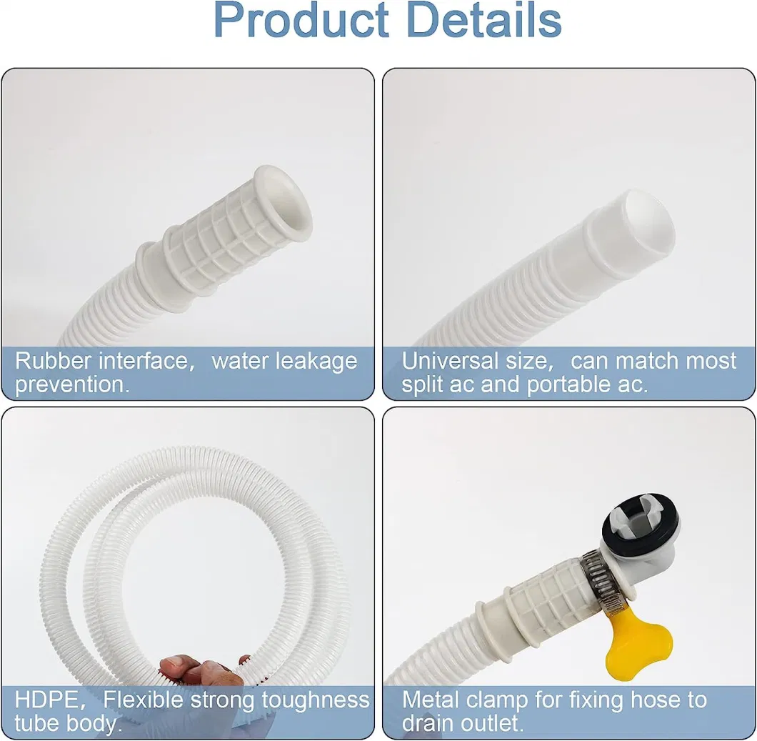 Air Conditioner Drain Hose Kit Plastic Tubing AC Condensate AC Drain Hose for Conditioner