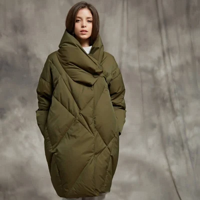 New Winter Down Jacket Women′s MID-Length Thicker Down Coat