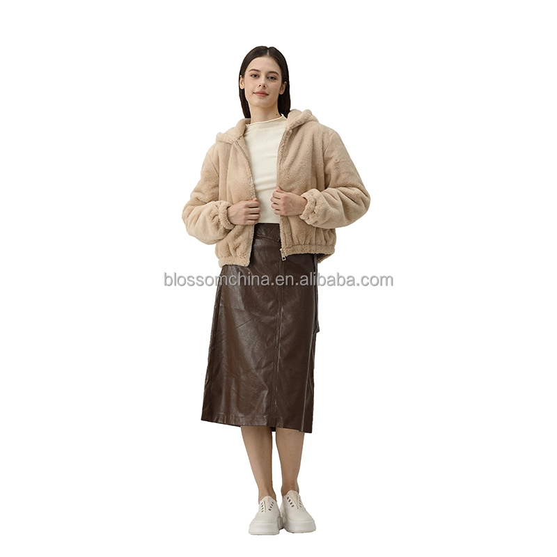 Winter Hot Selling Luxury Sherpa Fleece Coat Thick Warm Crop Jackets for Women