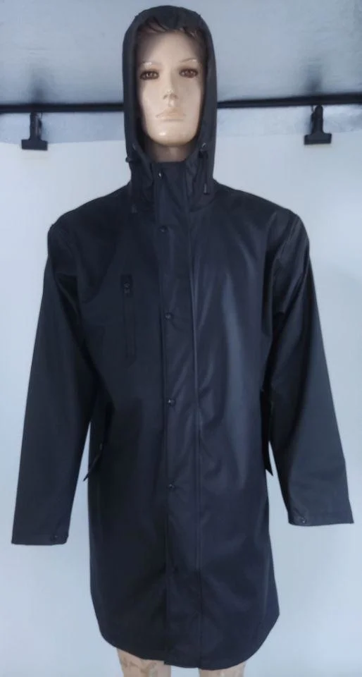Raincoat Supplier Long Raincoats Fashionable Long Rain Jacket with Hood