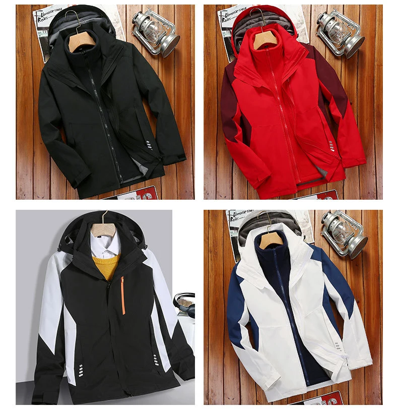 Three in One Fleece Inner Detachable Autumn and Winter Outdoor Thermal Jacket